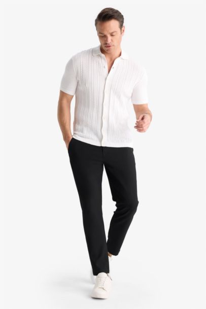 Standard Fit Polo Collar Knitwear Polo T-Shirt