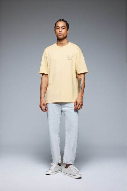 Rick and Morty Boxy Fit Back Printed Cotton T-Shirt