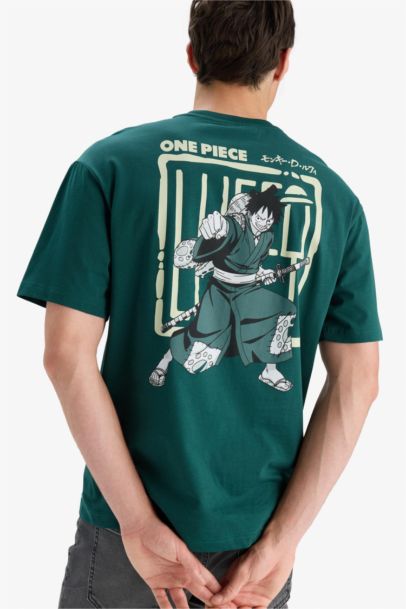 Boxy Fit One Piece  Crew Neck Printed Short Sleeve T-Shirt