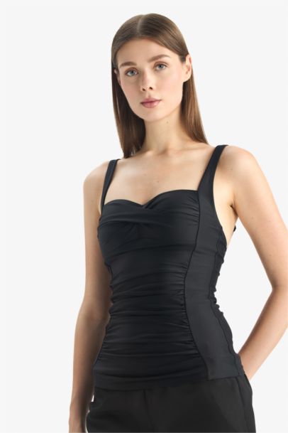 Regular Fit Askılı Tankini-Fall in Love