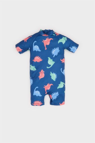 Baby Boy Dinosaur Patterned Swimsuit