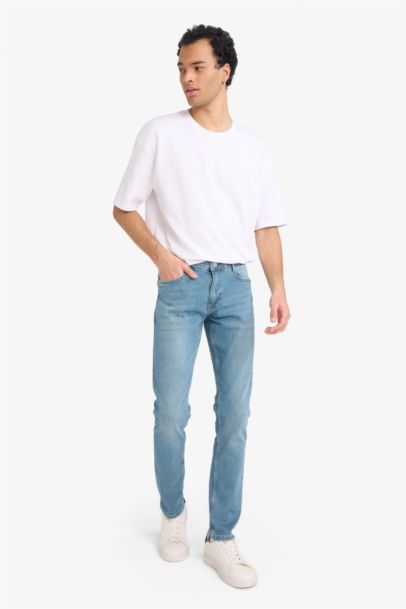 Pedro Slim Fit Super Skinny Hem Denim Trousers