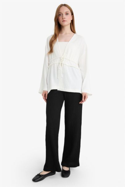 Relax Fit Crepe Trousers