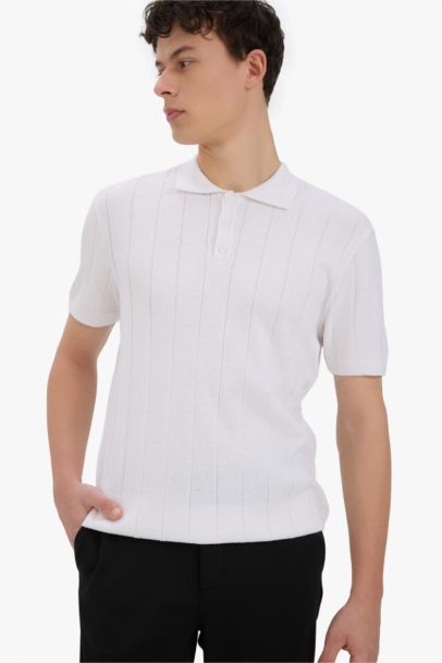 تيشيرت بولو تريكو قصة عادية برقبة بولو