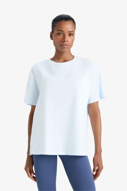 Comfort Fit Bisiklet Yaka Sporcu Kısa Kollu Tişört