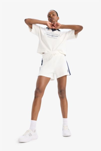 DeFactoFit Standard Fit Sports Waffle Shorts