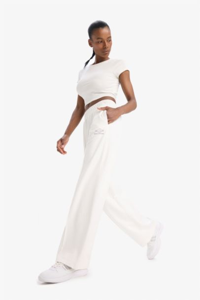 Wide Leg Geniş Paça Çift Cepli Standart Boy Sporcu Pantolon