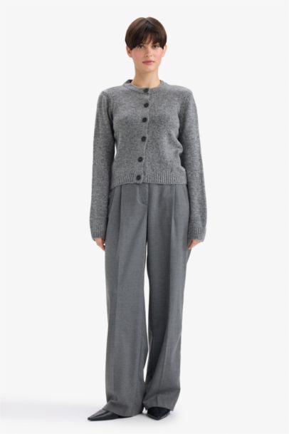 كارديجان بيزك قصة عادية بياقة مستديرة