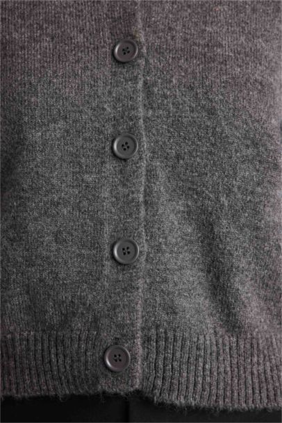 Regular Fit Crew Neck Cardigan