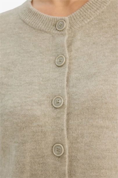 Regular Fit Crew Neck Cardigan