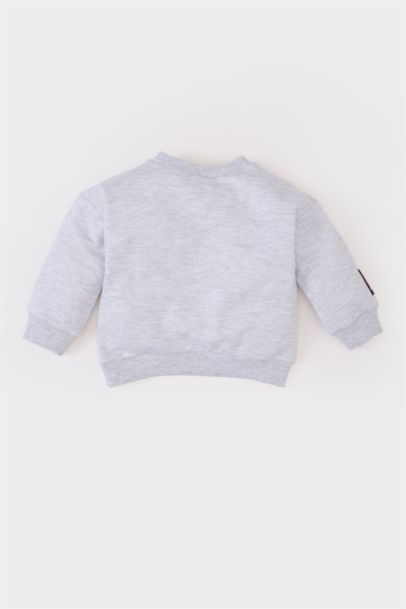 Bisiklet Yaka Baskılı Sweatshirt Erkek Bebek