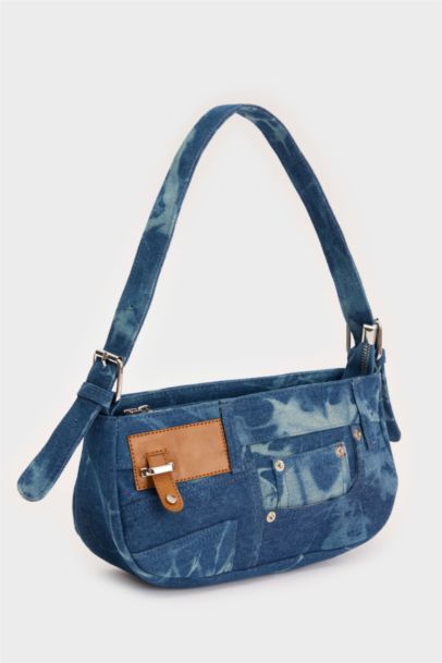 Sac à bandoulière effet jean pour femme