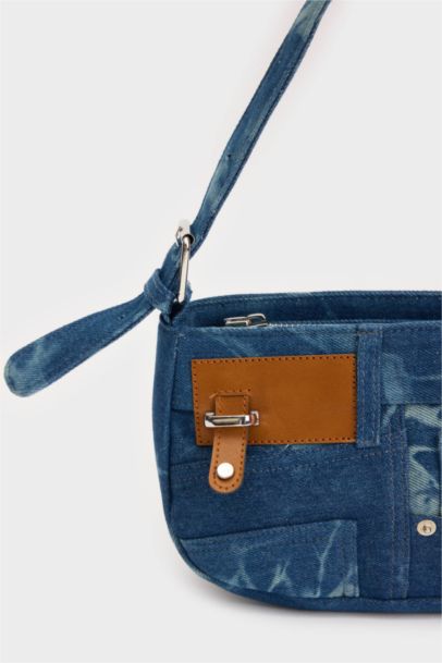 Sac à bandoulière effet jean pour femme