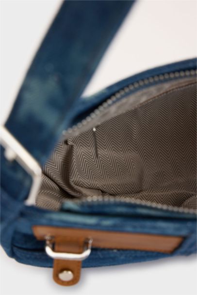 Sac à bandoulière effet jean pour femme
