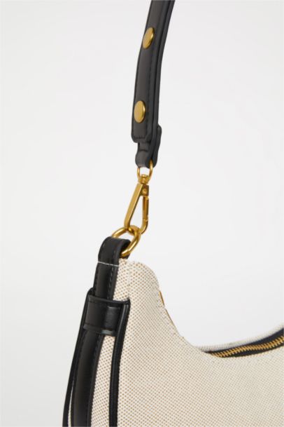 Kadın Kanvas Görünümlü Suni Deri Omuz Çantası