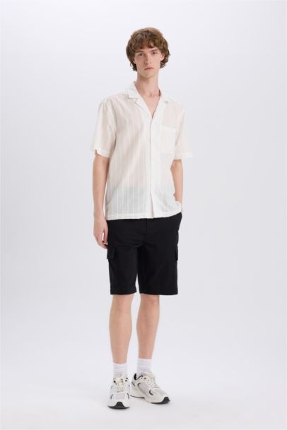 Рубашка Regular Fit с круглым вырезом из поплина