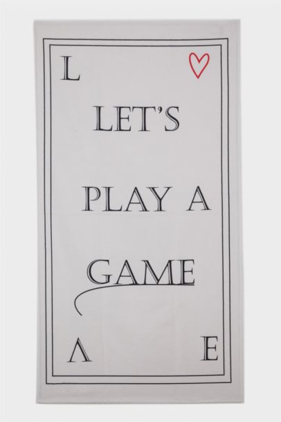 Kadın Desenli Pamuklu Plaj Havlusu