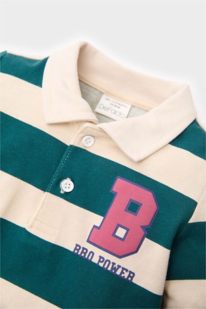 Baby Boy Regular Fit Slogan Printed Soft Furry Inside Sweatshirt