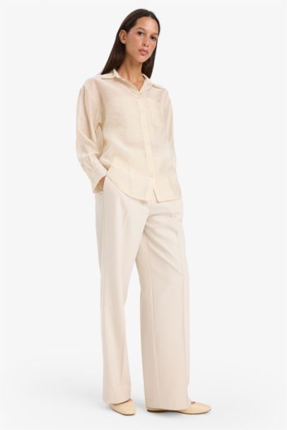 Oversize Fit Shirt Collar modal Long Sleeve Shirt