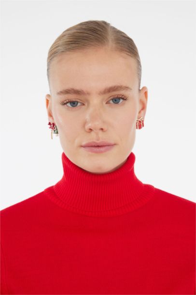 Woman 3 piece Christmas Themed Earrings