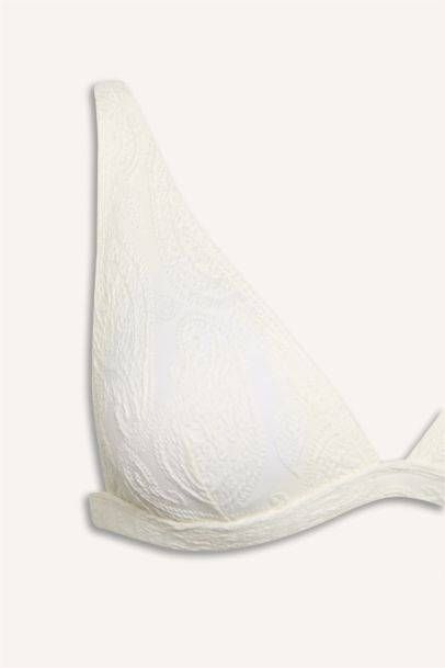 Regular Fit Brode Bikini Üstü-Fall in Love