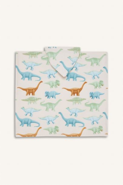 Boy Patterned Cotton Poncho Towel
