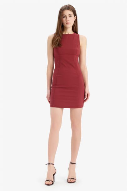 Bodycon Crew Neck Mini Dress