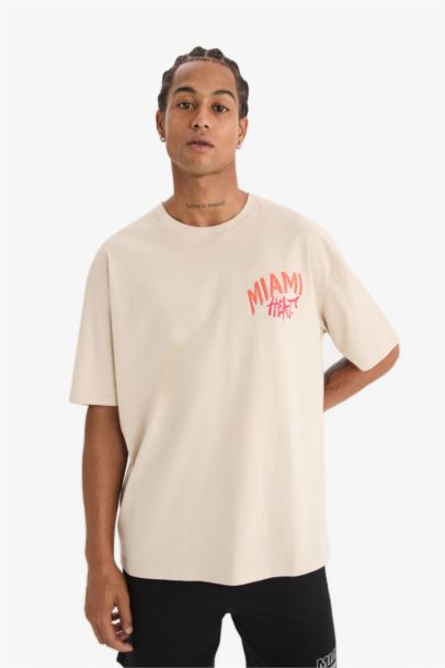 DeFactoFit NBA Miami Heat Oversize Fit T-Shirt
