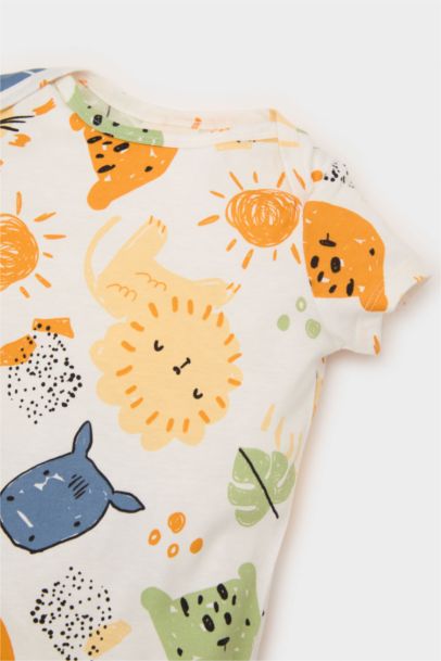 Combinaison en coton à motifs animaux pour bébé garçon