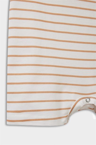 Combinaison en coton à manches courtes imprimé dinosaure pour bébé garçon