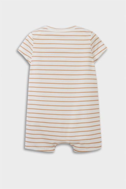 Combinaison en coton à manches courtes imprimé dinosaure pour bébé garçon