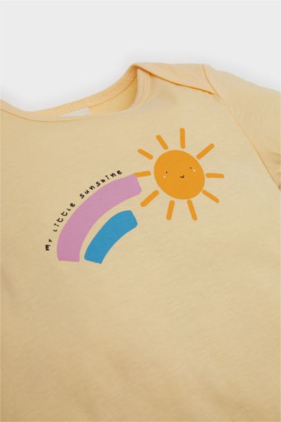 Baby Girl Newborn Rainbow Printed Cotton Jumpsuit