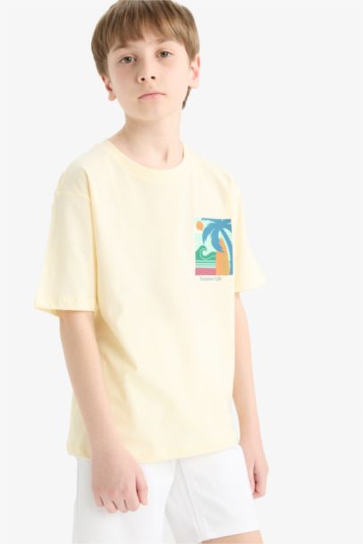Boy Crew Neck Printed Short Sleeve T-Shirt