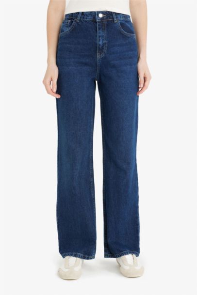 Pantalon Jean large taille haute Style des années 90