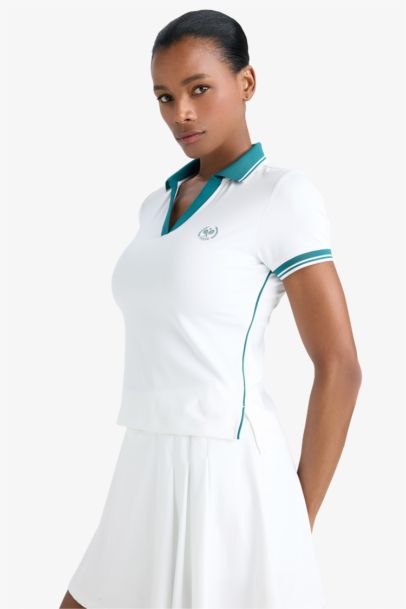 DeFactoFit спортивная стандартного кроя футболка-поло с коротким рукавом и с логотипом