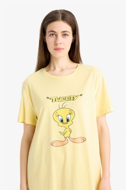 فستان نص ردن قصة عادية من لوني تونز من Fall in Love