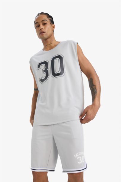 DeFactoFit Fast Drying Breathable Boxy Fit Printed Sports Tank Top