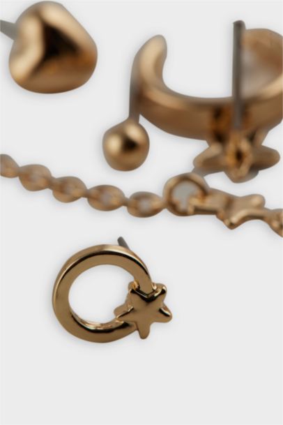 Kadın 9'lu Gold Küpe