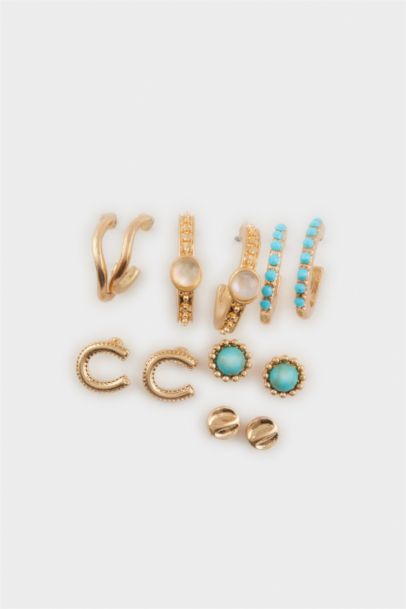 تراجي نسائي ذهبي ازرق - 6 قطع