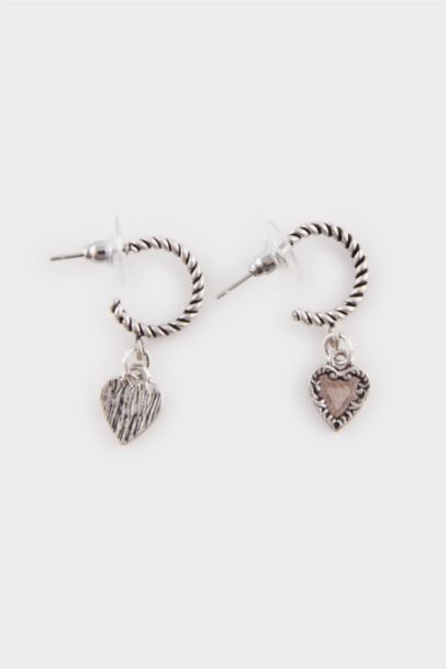 حلق فضي حريمي - 6 قطع