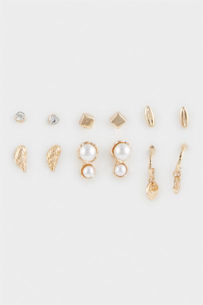 Woman Antique 6 Piece Silver Earrings