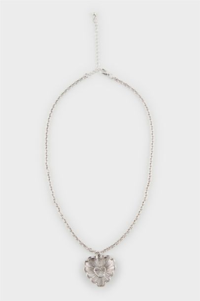 قلادة نسائية فضي أزرق بأحجار