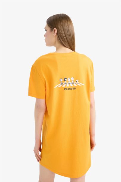 Robe Pyjama à col rond et manches courtes Snoopy - Fall in Love