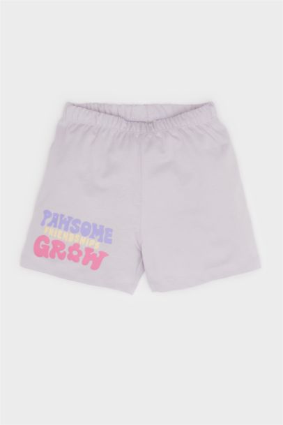 %100 Pamuklu Paw Patrol Beli Lastikli Pijama Takımı Kız Bebek