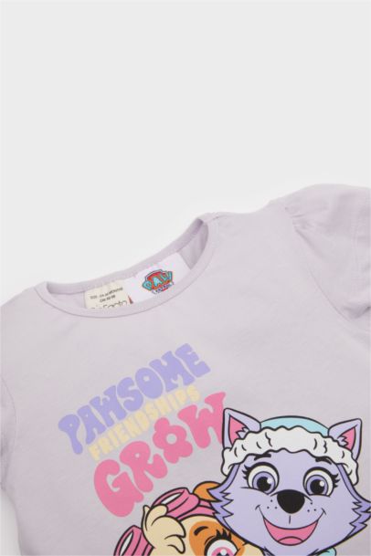 %100 Pamuklu Paw Patrol Beli Lastikli Pijama Takımı Kız Bebek