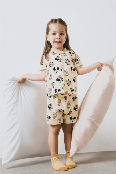 Ensemble Pyjama Mickey & Minnie T-shirt et Short pour bébé fille