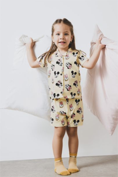 Ensemble Pyjama Mickey & Minnie T-shirt et Short pour bébé fille