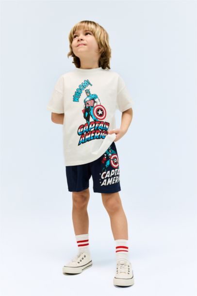 Ensemble de t-shirt imprimé Marvel Comics et short pour bébé garçon