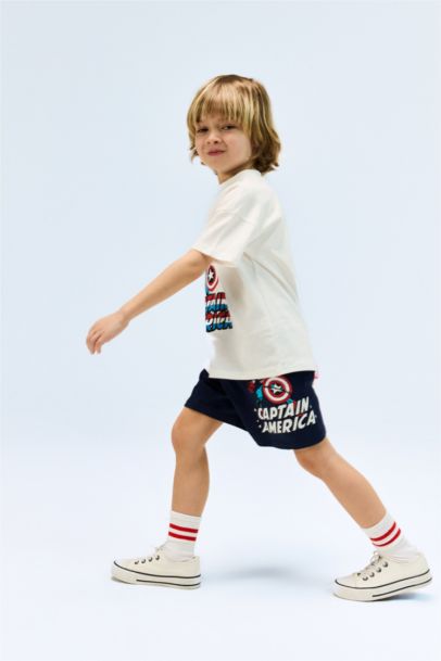 Ensemble de t-shirt imprimé Marvel Comics et short pour bébé garçon