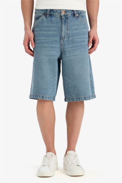 100% хлопковые широкие джинсовые бермуды (baggy fit)